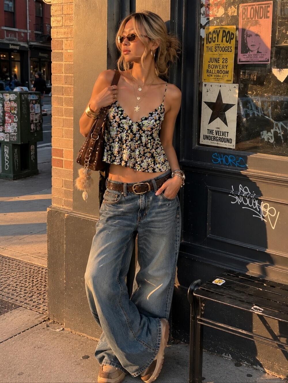 NWT Free People Floral Babydoll Crop Tank Boho Fairycore Size Small Low Back